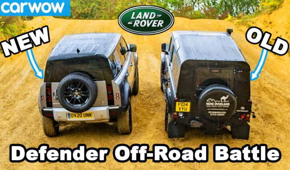 Chứng kiến màn độ sức khả năng vượt địa hình của Land Rover Defender mới và cũ