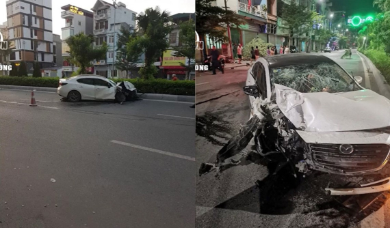 Video quay "1 giây trước thảm họa" của vụ tai nạn tại Quảng Ninh khiến 2 người đi xe Mazda3 bị thương