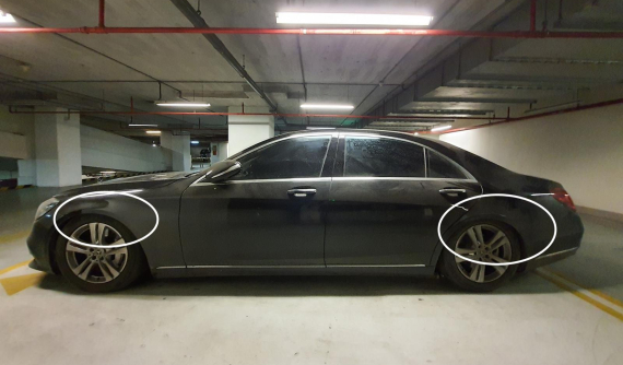 Mercedes-Benz S450 hơn 5 tỷ đồng "làm bạn" với bụi trong hầm gửi xe với chi tiết gây sốc