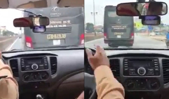 Video: CSGT truy đuổi ô tô khách vi phạm tốc độ trên quãng đường 12 km của quốc lộ 1