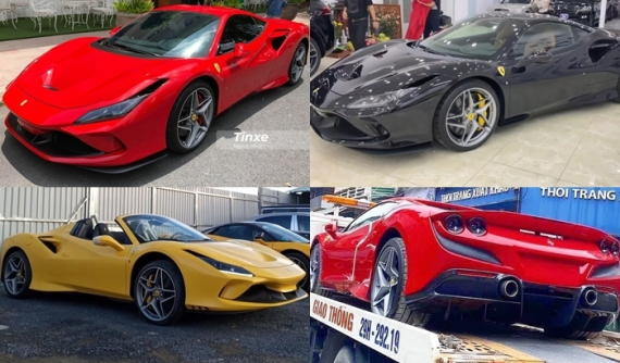 Bộ tứ siêu xe Ferrari F8 ở Việt Nam, dẫn đầu cuộc chơi là doanh nhân Quốc Cường