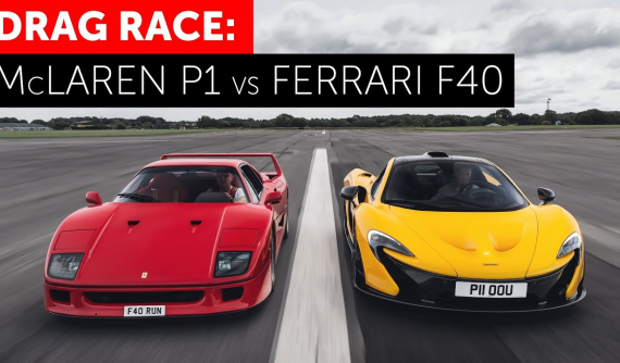 Ferrari F40 đối đầu McLaren P1 trên đường đua drag cho thấy sự khác biệt của siêu xe sau 25 năm