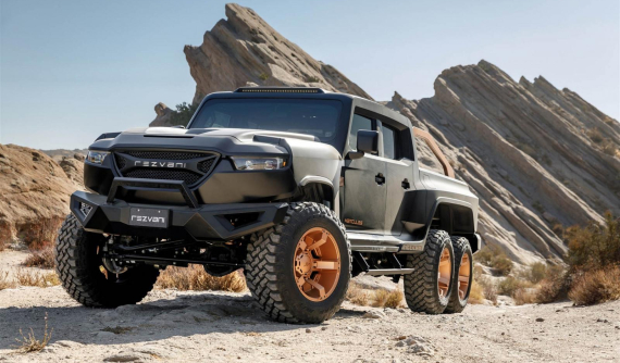 Rezvani Hercules 6×6 - "vua bán tải" với thiết kế 6 bánh, riêng động cơ V8 đã có giá gần 6 tỷ đồng