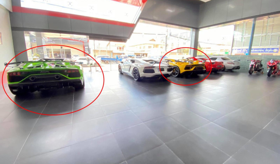 Đại lý xe Lào trưng bày 2 chiếc Lamborghini Aventador SVJ siêu hiếm khiến dân mạng Việt Nam trầm trồ