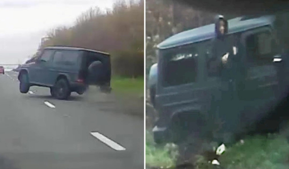 Cầu thủ Joe Willock của đội Arsenal đâm rụng bánh chiếc Mercedes-AMG G63 khi vội đi tới sân tập