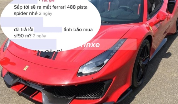 Rò rỉ thông tin chiếc siêu xe Ferrari bí ẩn của Hoàng Kim Khánh chính là 488 Pista Spider