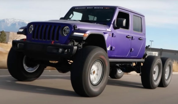Hellesaurus 6x6 - Chiếc Jeep Gladiator độ 6 bánh, động cơ 1.000 mã lực chạy thử lần đầu tiên