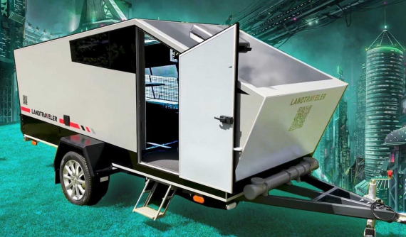 Đây là xe moóc cắm trại nhái theo phong cách Tesla Cybertruck của người Nga