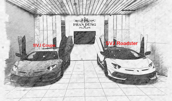 Hai chiếc Lamborghini Aventador SVJ của nhà giàu Việt lần đầu đọ dáng, màu sơn của bản mui trần vẫn là ẩn số