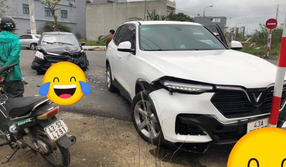 VinFast LUX SA2.0 bung túi khí phủ kín cửa sổ trong vụ tai nạn tại Đà Nẵng, cư dân mạng khen nức nở