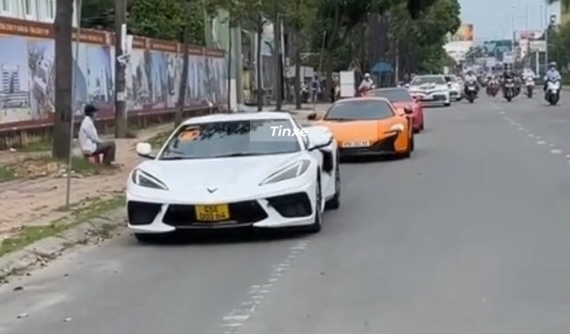 Video: Đoàn siêu xe, xe thể thao cùng xe phân khối lớn rước dâu ở miền Tây