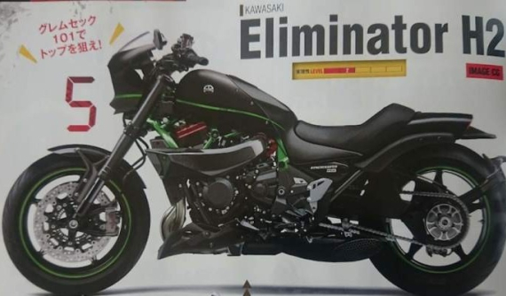 Xe Cruiser siêu mạnh mang tên Kawasaki Eliminator H2 sẽ ra mắt trong năm 2021?