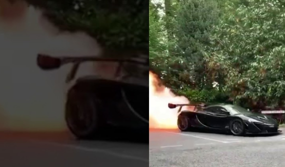 Video: Siêu xe chuyên chạy trong đường đua McLaren P1 GTR bất ngờ bốc cháy khiến không ít người hoảng sợ
