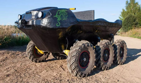 Green Scout - Mẫu ATV lưỡng cư 6 bánh chạy điện đầu tiên trên thế giới