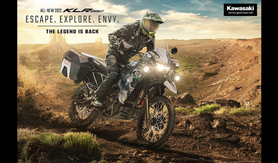 Kawasaki chính thức ra mắt mẫu xe Adventure mang tên KLR650 2022 với kiểu dáng quân đội đầy mạnh mẽ