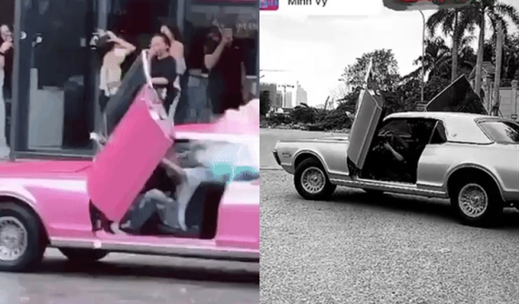 Châu Bùi khoe video lái Mercury Cougar độ cửa cắt kéo, không phải xe Binz thì còn ai vào đây
