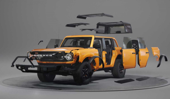 Theo dõi kỹ sư Ford dễ dàng tháo rời từng phần ngoại thất của Bronco 2021