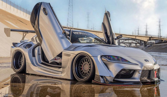 Ngắm chiếc Toyota GR Supra lắp bộ kit cửa kiểu Lamborghini đẹp mắt
