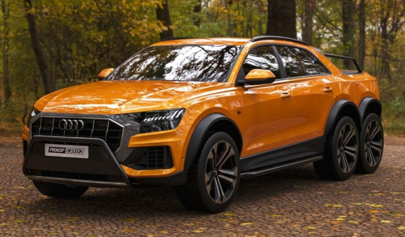 Chiếc bán tải Audi Q8 6x6 "hư cấu" này là một đối thủ xứng tầm của Mercedes-AMG G63 6x6