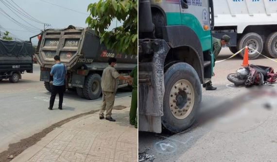 Video: Xe ben va chạm với xe máy tại ngã ba của Bình Dương, bé trai 4 tuổi tử vong thương tâm