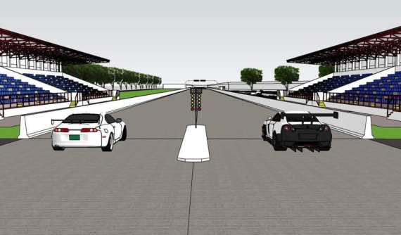 Cường "Đô-la" tung bản vẽ đường đua drag 400 m chuyên nghiệp đầu tiên ở Việt Nam khiến dân mê đua xe háo hức