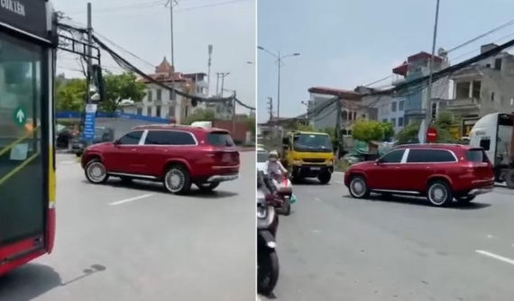 Video: Mercedes-Maybach GLS 2021 không có biển số "nhún nhảy" trên đường Hà Nội, gây cản trở giao thông