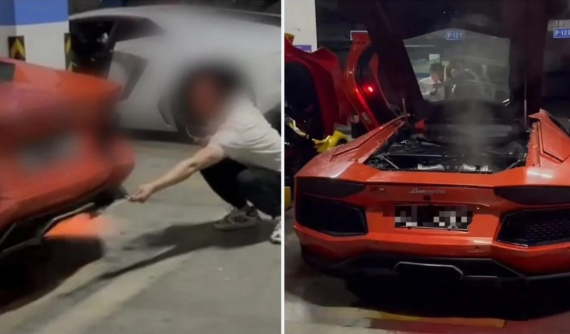 Video: Người đàn ông suýt "hóa vàng" chiếc Lamborghini Aventador vì nướng thịt bằng lửa từ ống xả