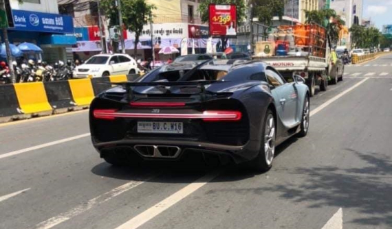 Bugatti Chiron thứ 3 của nhà giàu Campuchia ra biển số với ý nghĩa tên xe