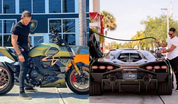 "Ông trùm" của Lamborghini Miami khoe siêu phẩm "2 bánh" Ducati Diavel 1260 Lamborghini