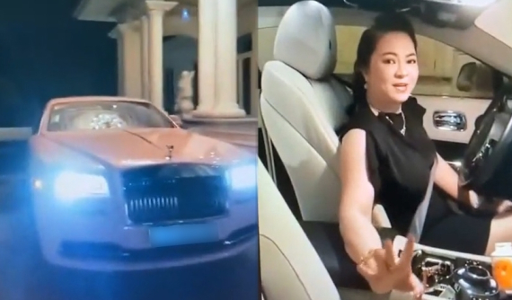 Doanh nhân Nguyễn Phương Hằng lần đầu live stream trên chiếc xe đắt đỏ Rolls-Royce với bộ áo "vạn chị em mê"