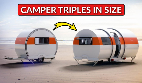 Beauer 3X - Xe moóc cắm trại độc đáo với khả năng mở rộng gấp 3 lần kích thước