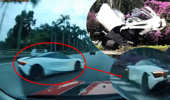 Video: Siêu xe McLaren hơn 16 tỷ đồng bay lên không trung sau khi lao vào dải phân cách