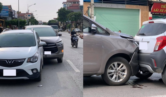 Hà Nội: Vụ va chạm này khiến dân mạng khen VinFast Fadil cứng cáp hơn Toyota Innova