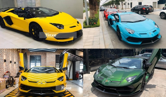 Bộ tứ siêu xe giới hạn Lamborghini Aventador SVJ của đại gia Việt, có màu độc, độ cực lạ