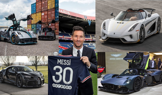 Chỉ với 1 tháng lương nhận ở PSG, Messi dễ dàng tậu nhiều siêu phẩm của Bugatti, Pagani hay Koenigsegg