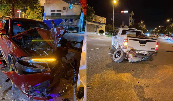 Quảng Ninh: Ô tô VinFast LUX SA2.0 tông liên hoàn xe bán tải và 2 xe máy khiến 3 người bị thương