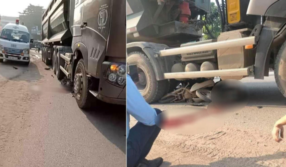 Video: Xe ben cuốn xe máy vào gầm, nam sinh 16 tuổi tử vong tại Thái Nguyên