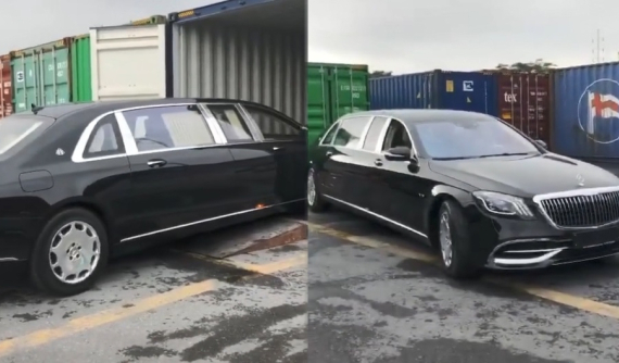 Hồi hộp với video khui công xe Mercedes-Maybach S650 Pullman dài 6,5 m của đại gia Việt