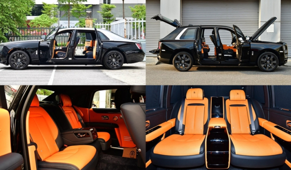 Cặp đôi Rolls-Royce có chung nội thất cam Hermes độc đáo tại Việt Nam
