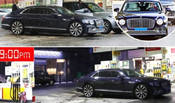 Tài xế chờ gần 7 tiếng đồng hồ vẫn không đổ được xăng cho chiếc Bentley Flying Spur của Cristiano Ronaldo