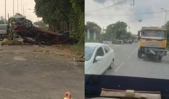 Bắc Ninh: Kia Cerato va chạm kinh hoàng với xe tải khiến 3 người tử vong, trong đó có một YouTuber nổi tiếng
