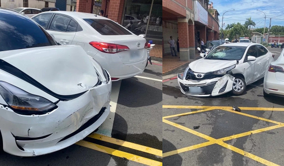 Video: Chủ xe Tesla Model 3 liên tục húc vào xe Toyota Yaris để giải cứu người bạn bị bắt cóc