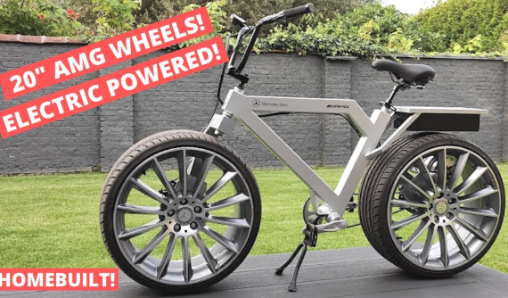 YouTuber chia sẻ cách tự chế xe đạp điện trang bị bộ la-zăng AMG 20 inch