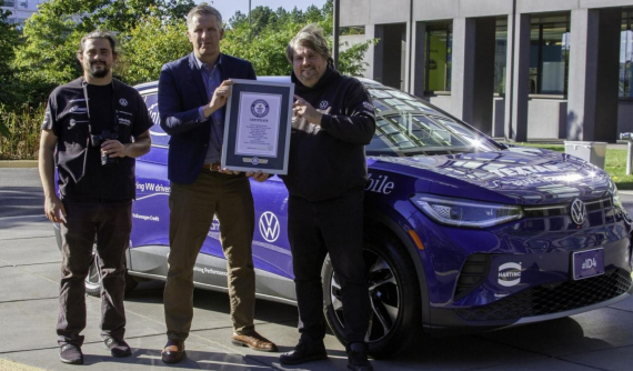 Volkswagen ID.4 lập Kỷ lục Guinness Thế giới cho hành trình liên tục dài nhất bằng xe điện trên một đất nước