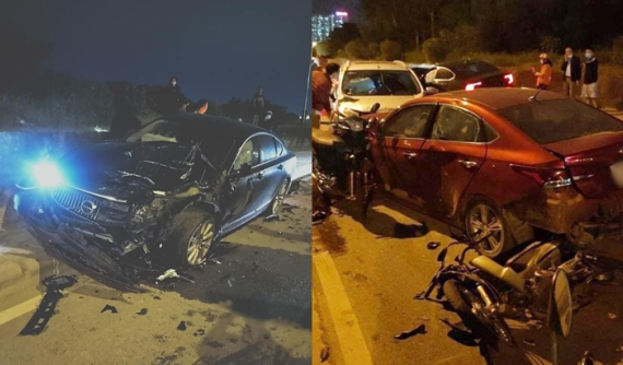 Hà Nội: Tai nạn liên hoàn giữa xe Volvo với 2 ô tô và 3 xe máy khiến nhiều người bị thương