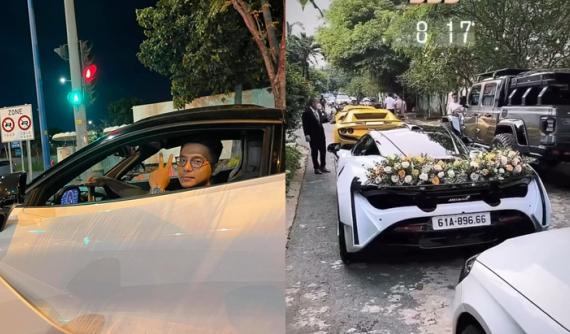 Video: Dàn siêu xe khủng tham dự buổi đính hôn của CEO 9X Tống Đông Khuê