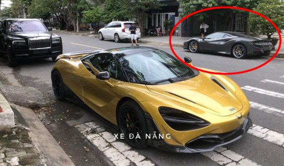 Phố siêu xe ở Đà Nẵng, 2 bên đường toàn hàng độc xuất hiện, Ferrari F8 Tributo là điểm nhấn