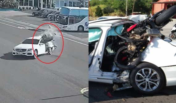 Video: Mô tô phân khối lớn "phóng như bay", tông văng Mercedes-Benz C300, 1 sinh viên tử vong