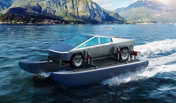 Bộ kit đặc biệt này sẽ biến bán tải điện Tesla Cybertruck trở thành tàu lưỡng cư