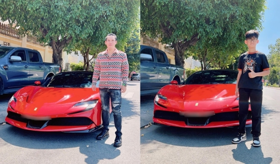 Video: Đức Huy cùng con trai trải nghiệm siêu xe Ferrari SF90 Stradale mới ra biển số